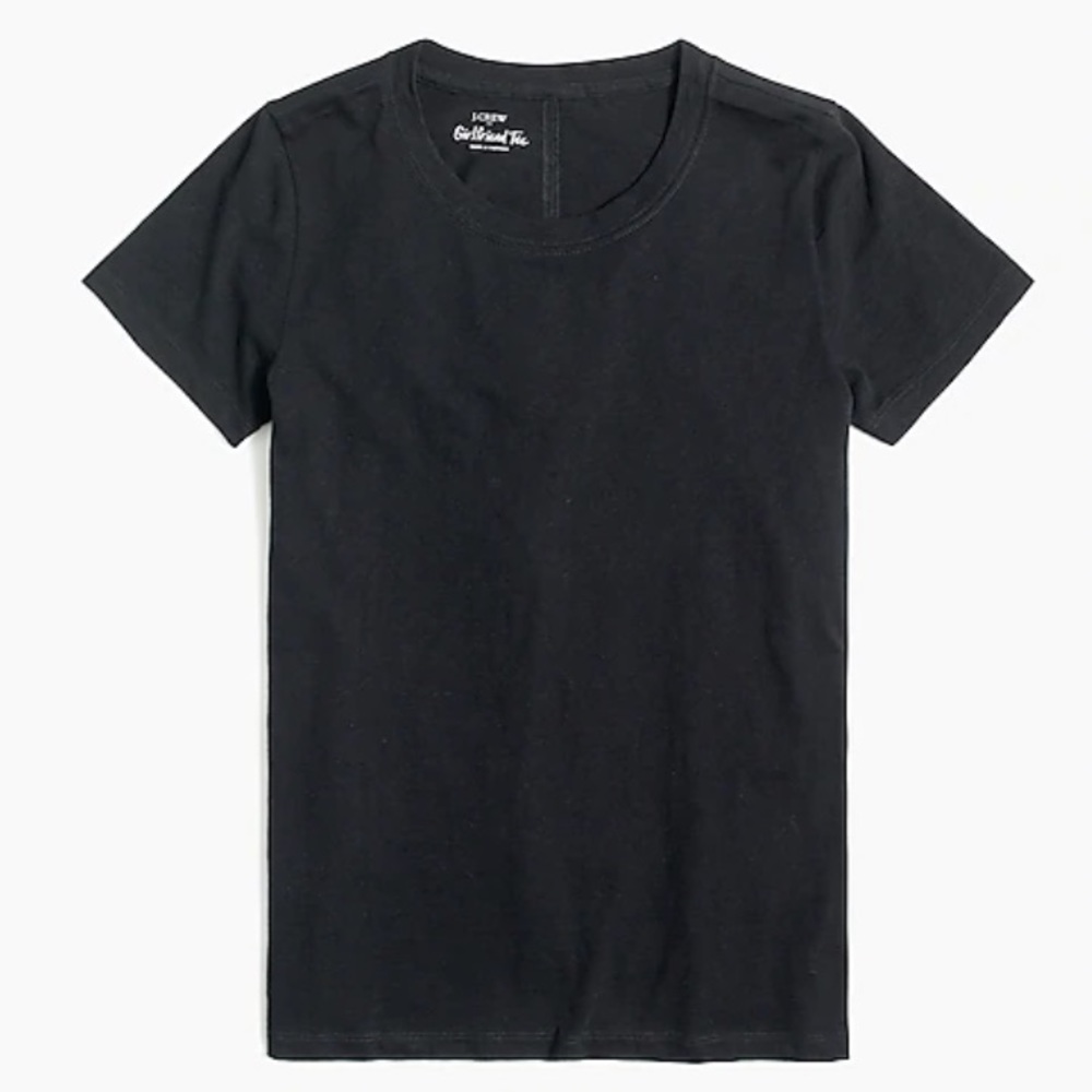 NWT! J. Crew Girlfriend Crewneck Tee Blue & Black - Picture 2 of 7